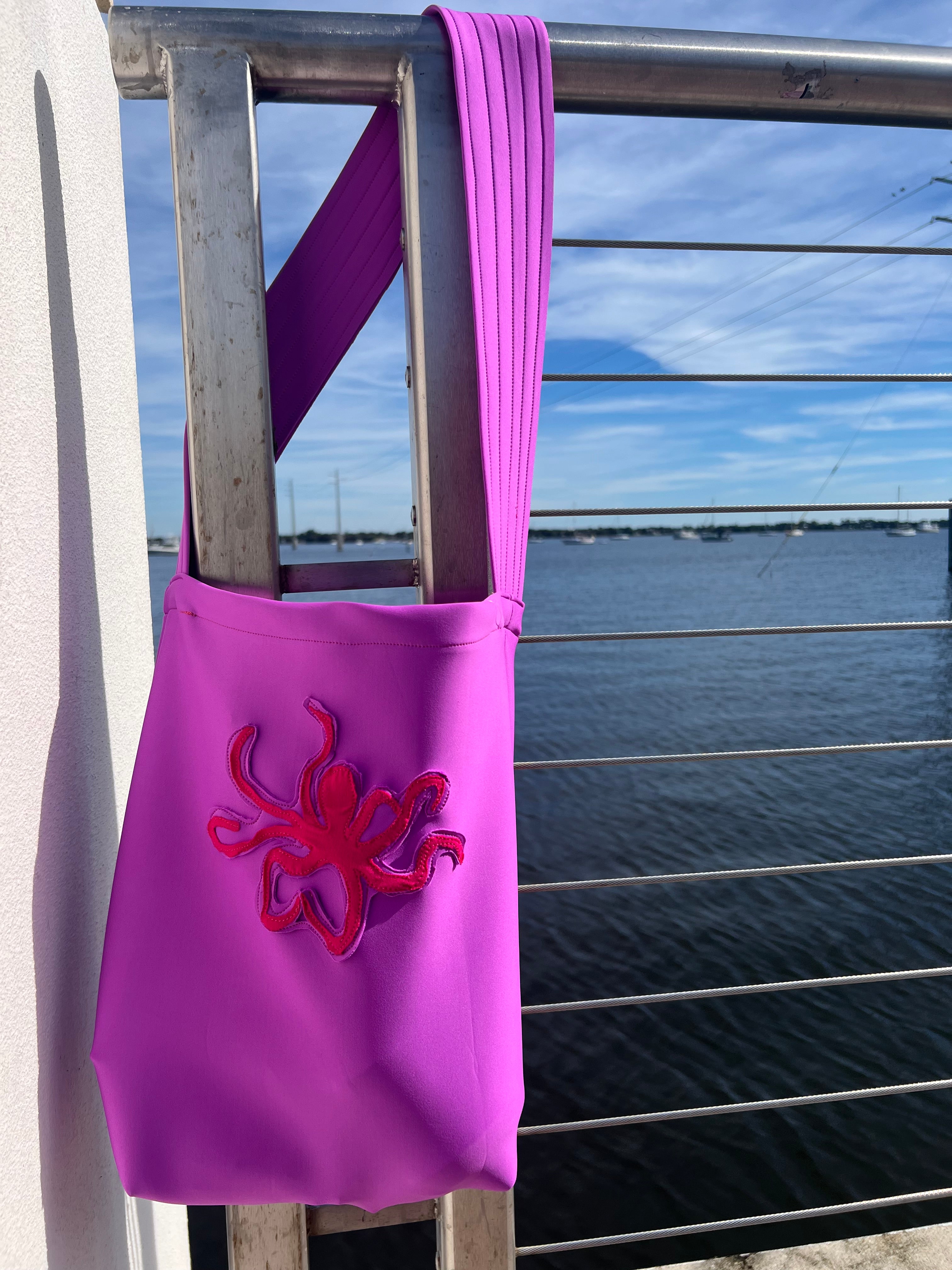Appliquéd octopus bag